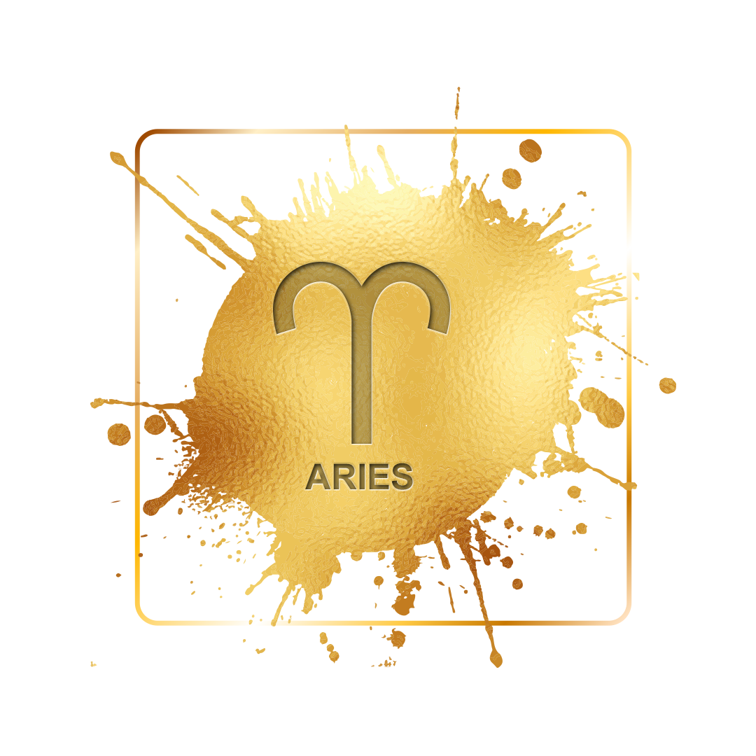 Golden Aries zodiac sign png, Aries sign PNG, Aries gold PNG transparent images, Zodiac Aries png images